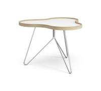 Flower Table Basse 66x62 Blanc/Chêne/Chrome