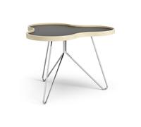 Flower Table Basse 66x62 Noir/Hêtre/Chrome