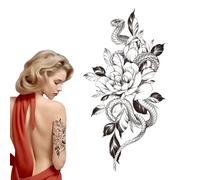 Flower Temporary - Waterproof Animal Sticker | 15-Day Party Supplies, Unique Design Dark Decal Patterns with Body Hand Arm Neck Fun Fashion Accessories for Men Women