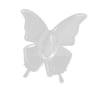 Flower Vase - Acrylic Non Slip Aesthetic Decor with Butterfly Centerpieces, Modern Table Ornament with Transparent Sturdy Design for Bedroom, Living Room, Bathroom and Kitchen Spaces