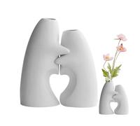 Flower Vases for Bouquet - 14x7.2cm/5.51x2.83 inches Embracing Vases | Vase for Centerpieces | Hugging Flower Vase Desk Decor | 2 Pieces Bouquet Holders fôr Floral Arrangements Dining Table