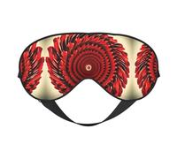 Flower Vortex Spiral Print Soft Eye Mask - Sommeil confortable, ombre de nuit élastique, couvre-yeux pour voyage, méditation