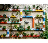 Flower Waterpipes, Photo Murale Intissée, 360x270 Cm, 4 Parts