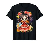 Flower Woman Day of The Dead Dia De Los Muertos Catrina T-Shirt