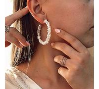 floweragrant Femmes Argent Boucles D'Oreilles, Grosses D'Oreilles En Perles Pendantes Pour Femme Brincos Déclaration Cad