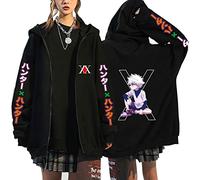 flowereyes Anime Hunter x Hunter Sweat à Capuche zippé Sweat Hisoka Cosplay Cardigan Sweat Killua Zoldyck Veste à Capuche décontractée pour Hommes Femmes