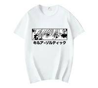 flowereyes Anime L'Hunter x Hunter T-Shirt Anime Killua Zoldyck Cosplay Manches Courtes Pollover Hisoka Été Décontracté Haut Ample pour Unisexe