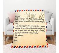 flowereyes Couverture Douce pour ma Fille, Mon Fils, ma Femme Couvertures personnalisée avec Un poème Couverture Chaude en Flanelle Douce(#14 150 * 120cm)