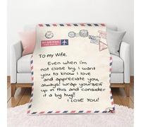 flowereyes Couverture Douce pour ma Fille, Mon Fils, ma Femme Couvertures personnalisée avec Un poème Couverture Chaude en Flanelle Douce(#16 150 * 220cm)