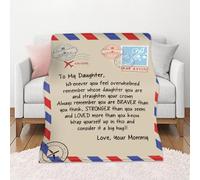 flowereyes Couverture Douce pour ma Fille, Mon Fils, ma Femme Couvertures personnalisée avec Un poème Couverture Chaude en Flanelle Douce(#19 150 * 130cm)