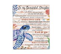 flowereyes Couverture Douce pour ma Fille, Mon Fils, ma Femme Couvertures personnalisée avec Un poème Couverture Chaude en Flanelle Douce(#33 150 * 130cm)