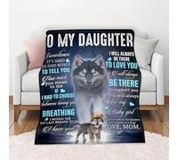 flowereyes Couverture Douce pour ma Fille, Mon Fils, ma Femme Couvertures personnalisée avec Un poème Couverture Chaude en Flanelle Douce(#25 150 * 220cm)