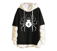 flowereyes Hommes Femmes Anime Hunter x Hunter Killua Sweat à Capuche Faux Deux Dessin animé à Manches Longues Sweat Pull imprimé Kurapika Hoodie Hisoka
