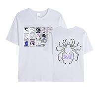flowereyes Hommes Femmes Anime Hunter x Hunter T-Shirt Kuroro Chemisier à Manches Courtes et col en O Phantom Troupe Cosplay Hauts