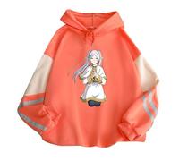 flowereyes Hommes Femmes Anime Sousou no Frieren Frieren Sweat à Capuche à Couleurs Vives à Manches Longues Sweat Pull imprimé Fern Hoodie Himmel