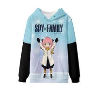 flowereyes Hommes Femmes Anime Spy x Family Sweat à Capuche imprimé en 3D Anya Forger Sweatshirt à Manches Longues Yor Forger Pull Faux Deux