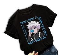 flowereyes Hunter x Hunter t-Shirt Anime Manga Killua Zoldyck imprimé à Manches Courtes t-Shirt Sweat pour Adulte Unisexe