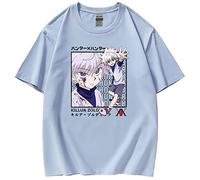 flowereyes Hunter X Hunter T-Shirts Vêtements Killua Hunter X Hunter Killua T-Shirts Harajuku Haut décontracté HxH Killua Zoldyck Manches Courtes Pull Ample