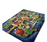 flowereyes Tapis de Jeu en Voiture Paillasson éducatif représentant Une Route Tapis de Jeu interactif antidérapant et Lavable pour Enfants Tout-Petits crèche Salle Jeux Salle Classe