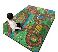 flowereyes Tapis de Jeu en Voiture Paillasson éducatif représentant Une Route Tapis de Jeu interactif antidérapant et Lavable pour Enfants Tout-Petits crèche Salle Jeux Salle Classe