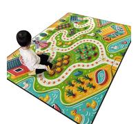 flowereyes Tapis de Jeu en Voiture Paillasson éducatif représentant Une Route Tapis de Jeu interactif antidérapant et Lavable pour Enfants Tout-Petits crèche Salle Jeux Salle Classe