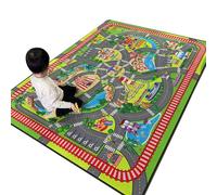 flowereyes Tapis de Jeu en Voiture Paillasson éducatif représentant Une Route Tapis de Jeu interactif antidérapant et Lavable pour Enfants Tout-Petits crèche Salle Jeux Salle Classe