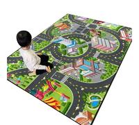 flowereyes Tapis de Jeu en Voiture Paillasson éducatif représentant Une Route Tapis de Jeu interactif antidérapant et Lavable pour Enfants Tout-Petits crèche Salle Jeux Salle Classe