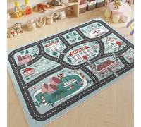 flowereyes Tapis de Jeu Route Tapis éducatif interactif antidérapant et Lavable idéal pour Les activités ludiques en intérieur Chambre d'enfant Salle Jeux Salle Classe