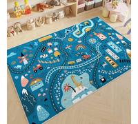 flowereyes Tapis de Jeu Route Tapis éducatif interactif antidérapant et Lavable idéal pour Les activités ludiques en intérieur Chambre d'enfant Salle Jeux Salle Classe