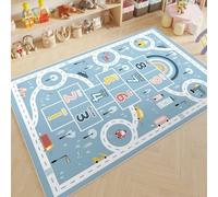 flowereyes Tapis de Jeu Route Tapis éducatif interactif antidérapant et Lavable idéal pour Les activités ludiques en intérieur Chambre d'enfant Salle Jeux Salle Classe