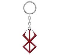 flowereyes Trendy Anime Berserk Guts Collier/Keychain/Badge Carnaval Halloween Party Decoration Berserk Guts Cosplay Props Broches pour Hommes Femmes