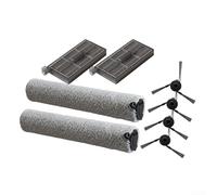 Floweringbeter Accessoires pour aspirateur robot Dreame Aqua10 : 4 brosses latérales, 2 filtres et 2 brosses à rouleaux pour DREAME X50s Pro Master Matrix10 Matrix10 Ultra