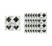 Floweringbeter Autocollants muraux imperméables en PVC avec motif marbre vintage et carrelage pour décoration de cuisine, salle de bain et salon (D)