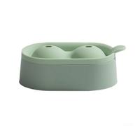 Floweringbeter Bac à glaçons double boule en silicone avec entonnoir flexible pour créer de grands glaçons sphériques facile à nettoyer (vert)