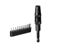 Floweringbeter Barre d'extension magnétique de 6,35 mm avec tête coudée à 30 degrés et raccord rotatif à 360 degrés pour applications de douilles et embouts (D)