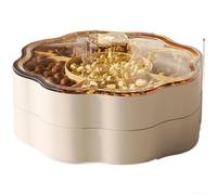 Floweringbeter Boîte à goûter à cinq compartiments fabriquée en polypropylène de qualité alimentaire avec couvercle hermétique pour organiser les bonbons, les noix et les biscuits (E)