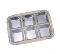 Floweringbeter Boîte à lunch multi-compartiments en acier inoxydable pour le contrôle des portions et la planification des repas, s'adapte à différents types d'aliments