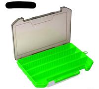 Floweringbeter Boîte de pêche en plastique robuste avec couvercle unilatéral et 4 compartiments pour leurres, hameçons, mouches, spinners et appâts VIB (H1014A)