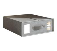 Floweringbeter Boîte de rangement pliable en tissu non tissé avec housse pour literie, vêtements, couettes, empilable et pour organiser les articles ménagers (gris)