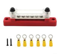 Floweringbeter Bornier à 6 voies 150 A avec couvercle transparent pour camping-car, voiture, yacht, bateau, remorque, distribution électrique hors réseau (A)