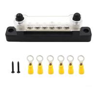 Floweringbeter Bornier à 6 voies 150 A avec couvercle transparent pour camping-car, voiture, yacht, bateau, remorque, distribution électrique hors réseau (B)