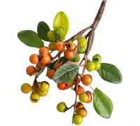 Floweringbeter Bouquet de fleurs de baies artificielles pour améliorer l'espace de vie et la décoration de célébration avec pétales en mousse d'aspect naturel et entretien minimal requis (orange)