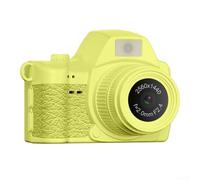Floweringbeter Caméra compacte HD 2K pour enfants, capteur CCD avec filtres à film rétro, écran IPS de 1,44", lumière LED, prend en charge 128 Go de mémoire, design léger (jaune)