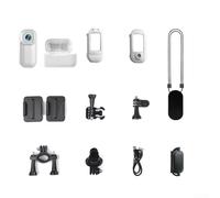 Floweringbeter Caméra d'action 4K portable avec étui de charge, objectif ultra grand angle, écran de 1,44", compatible avec le cyclisme, le ski et les voyages (blanc)