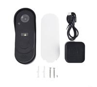 Floweringbeter Caméra de sonnette vidéo WiFi avec interphone audio bidirectionnel, détection de mouvement, capteur PIR IP65, étanche pour la sécurité à domicile