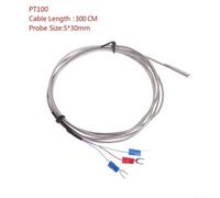 Floweringbeter Capteur de température RTD PT100 en acier inoxydable avec câble de 300 cm pour une détection de température industrielle fiable et une transmission du signal