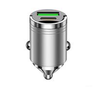 Floweringbeter Chargeur de voiture USB à double port avec technologie de charge rapide, prend en charge une sortie maximale de 36 W - Gestion intelligente du courant compatible avec les véhicules 12 V