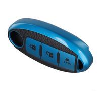 Floweringbeter Coque de n cuir compatible avec Nissan Leaf Micra, Qashqai, Trail T32, Versa avec réponse lisse et constante des boutons (style 2 bleu)