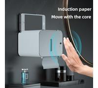 Floweringbeter Distributeur automatique de papier de salle de bain avec capteur intelligent, pour montage en surface et ouverture du couvercle en un clic pour une distribution pratique du papier