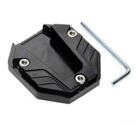 Floweringbeter Extension de béquille de moto en alliage d'aluminium avec repose-pieds antidérapant pour fournir un stationnement stable et une utilisation résistante à la rouille (noir)